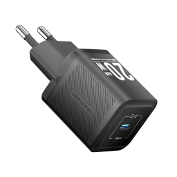 Cargador de Pared USB-C GaN   20W   Negro  FEPB0-EU  Vention