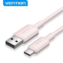 Cable USB-A 2.0 a Tipo C   60W  3A  2M  Rosado  CTQPH  Vention