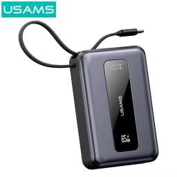Power Bank cPantalla LCD   20.000mAh  65W  Cable Tipo C  Gris CD243 USAMS