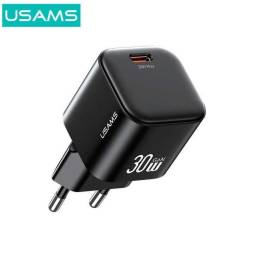 Cargador Pared   30W USB C GaN  Carga Rpida  Negro  CC262  USAMS