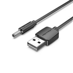 Cable DC Power USB-A a 3.5 mm x 1.35 mm    5V / 1M / Negro  CEXBF  Vention