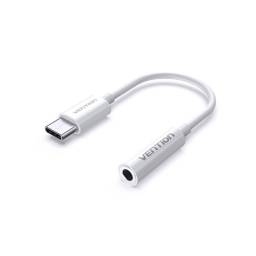 Adaptador USB-C a 3.5mm   MachoHembra  0.1M  Blanco  BGIWA  Vention