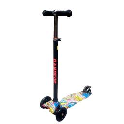 Monopatin Sky Riders para Nios (ROD-8800)   3 Ruedas cLuces  Negro  Tinok
