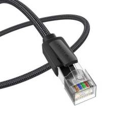 Cable de Red Trenzado   Cat.8  SFTP / 3M / Negro  IKOBI  Vention