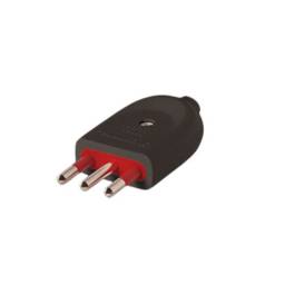 Ficha Contactum cTierra   10A  Negro  Conatel