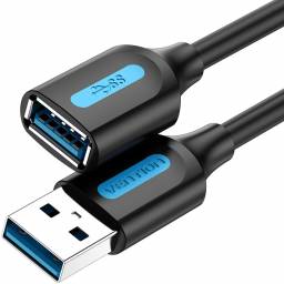Cable Extensor USB-A 3.0   MachoHembra  1M  Negro  CBHBF  Vention