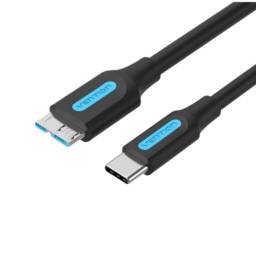 Cable USB 3.0 USB-C a Micro USB 2A   MachoMacho  0.5M  Negro  CQABD  Vention