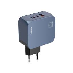 Cargador de Pared Q7   2 USB-C1 Lightning1 USB-A  USB C a USB C  65W  AzulNegro  LDNIO