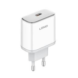 Cargador de Pared Q1415   PD 45W  USB C a USB C  Blanco  LDNIO