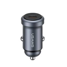 Cargador Auto PD   30W  Gris  Aluminio  CC321  USAMS