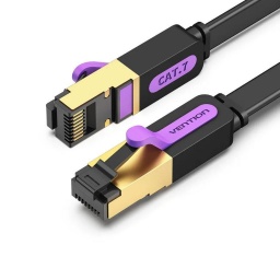 Cable de Red Flat   Cat.7 UTP  2M  Negro  ICABH  Vention