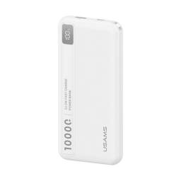 Power Bank 2 Puertos   USB A  USB C  10.000mAh  22.5W  Blanco  CD263  USAMS