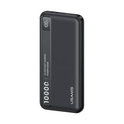 Power Bank 2 Puertos   USB A  USB C  10.000mAh  22.5W  Negro  CD263  USAMS
