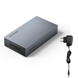 Switch Ethernet   5 Puertos 1000Mbps / Plug&Play /Plateado  ITDH0-EU  Vention