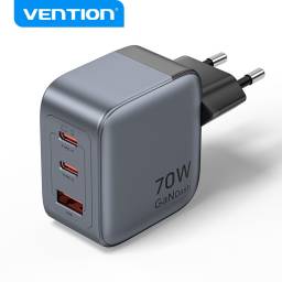 Cargador de Pared USB-C-C-A GaN   70W70W22.5W  Gris  FEXH0-EU  Vention