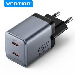 Cargador de Pared USB-C-C GaN   45W45W  Gris  FCDH0-EU  Vention