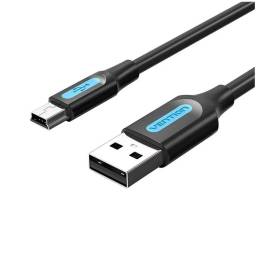 Cable USB-A a Mini USB 2.0   Macho/Macho / 1.5M / Negro  COMBG  Vention
