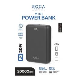 Power Bank ROCA Mini RC-PB-P920   20.000mAh  PD20W  Entrada: 2 Tipo C  Salida: USB + Tipo C