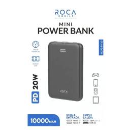 Power Bank ROCA Mini RC-PB-P910   10.000mAh  PD20W  Entrada: 2 Tipo C  Salida: USB + Tipo C