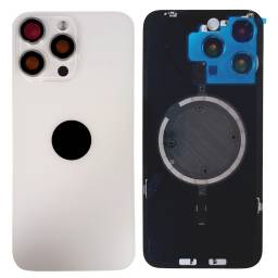 Tapa Trasera Apple iPhone 15 Pro Max cLens y Marco   Blanco NASAN (sin garant�a  sin devoluci�n)