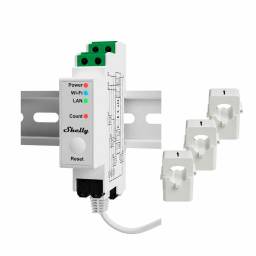 Shelly Pro 3EM v2   Medidor Monof�sico / Trif�sico  DIN