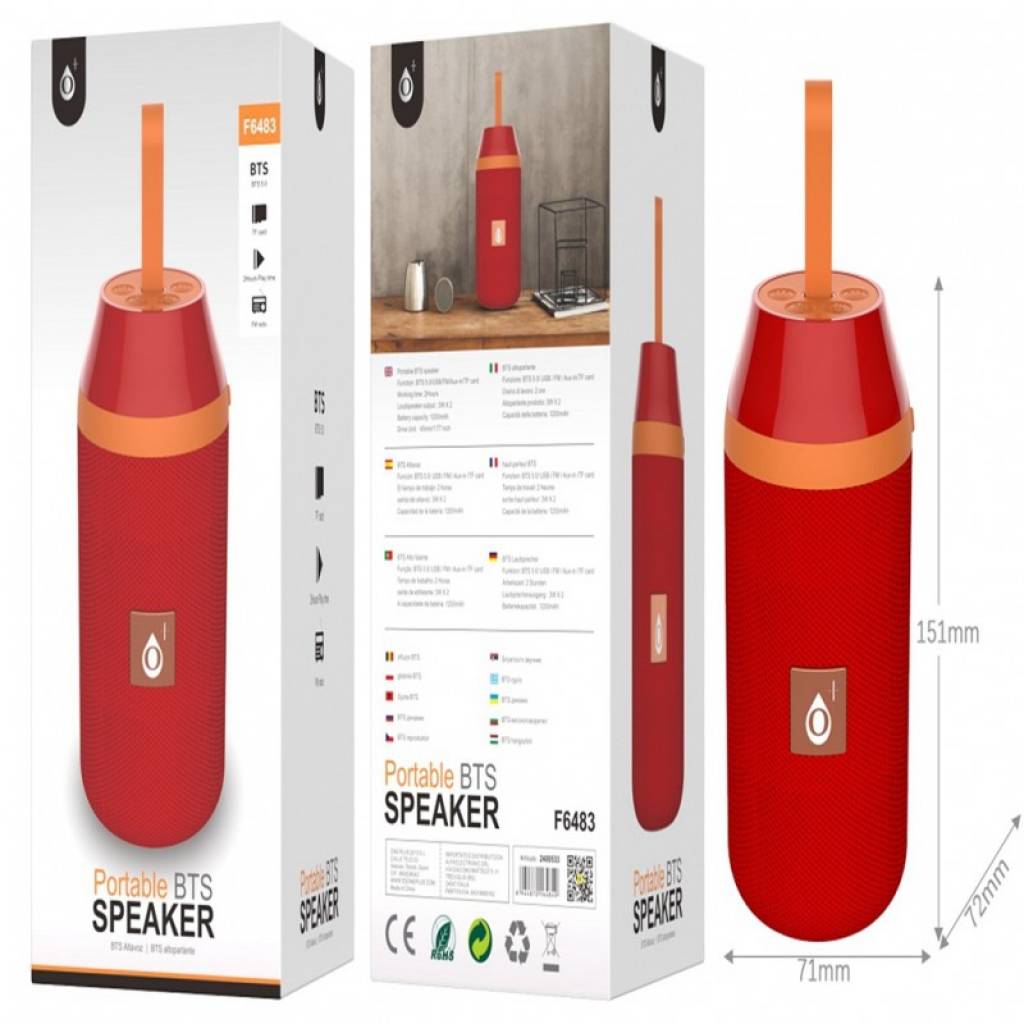 Grano de Madera roja FastUU Altavoz Bluetooth Amplia compatibilidad para PC con tel/éfono m/óvil Reproductor de m/úsica port/átil con Mini Altavoz inal/ámbrico de Madera Retro con est/éreo de 360 /°